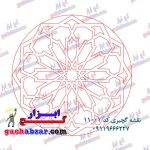 نقشه گچبری دورلامپ کد 11001