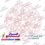 نقشه گچبری دورلامپ گچ ابزار کد 11002