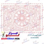 نقشه گچبری گره سقفی طرح فرش کد 11016