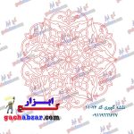 نقشه گچبری دورلامپ گره کد 11022