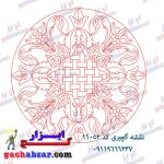 نقشه گچبری گچ ابزار طرح خام کد 11052