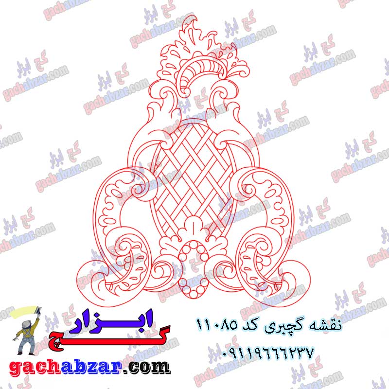 نقشه گچبری کد 11084 گچ ابزار