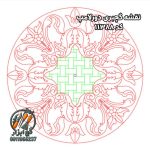 نقشه گچبری دورلامپ کد 11388